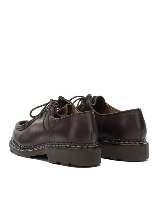 Paraboot Brown Lace-Up Loafers