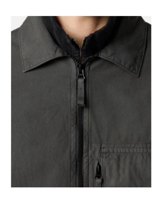 Stone Island Gray Compass-Badge Zip-Up Jacket for men