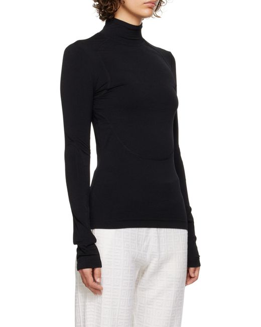 Givenchy Black Digged And Cut Stretch Knitted Pullover