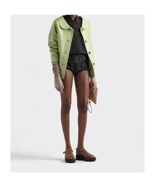 Prada Black Poplin Shorts