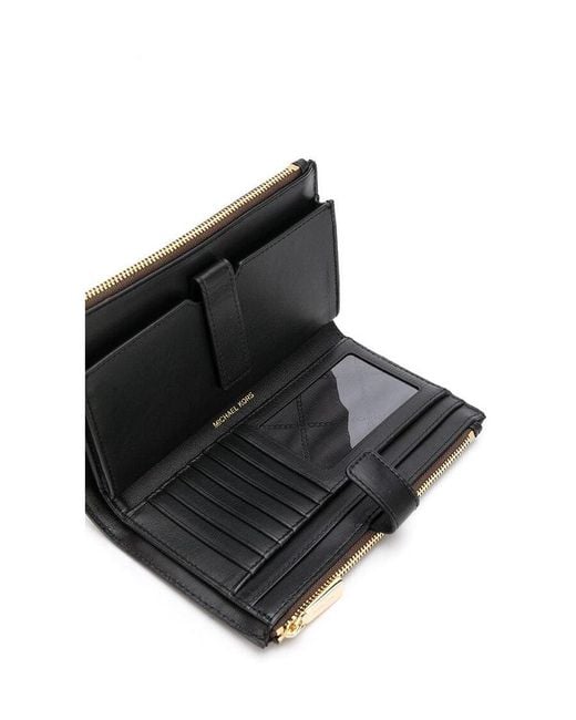 Michael Kors Brown Adele Monogram Clutch Bag