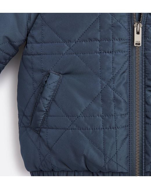 Dior Blue Hooded Down Jacket