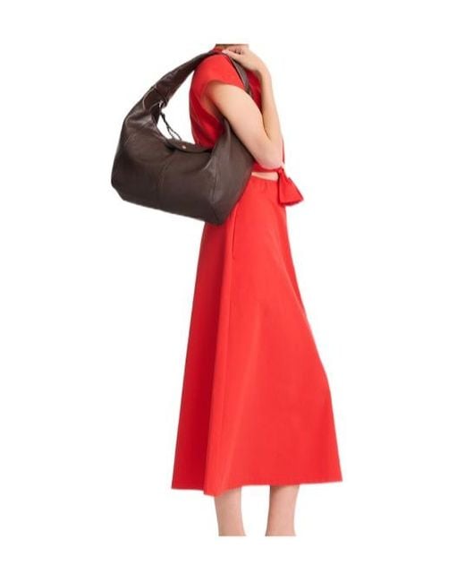 Longchamp Red Le Pliage Xtra L Hobo Bag