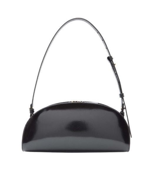 A.P.C. Black Small Demi-Lune Shoulder Bag