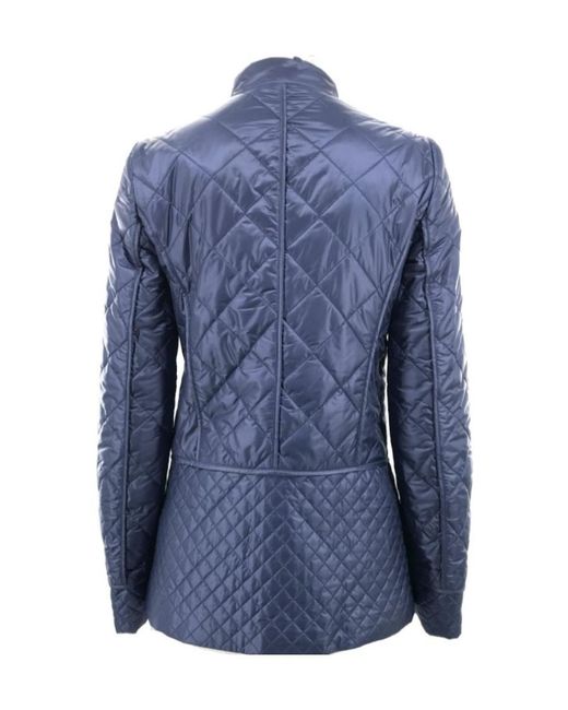 Ferragamo Blue Quilted Cotton Suit With Vertical Collar for men