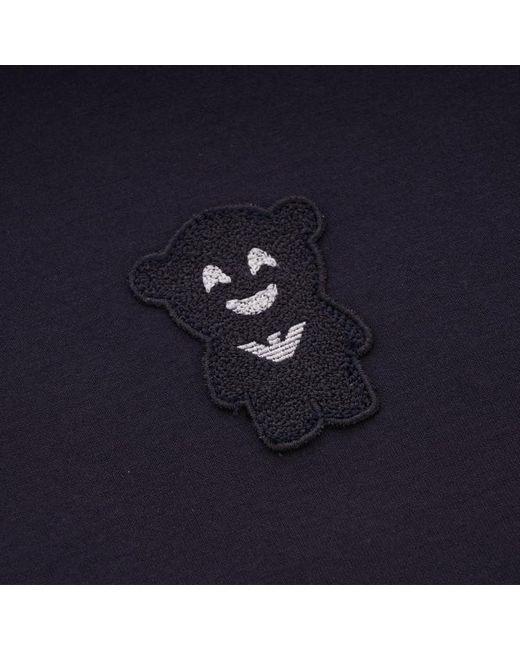 Emporio Armani Black Manga Bear Polo Shirt for men