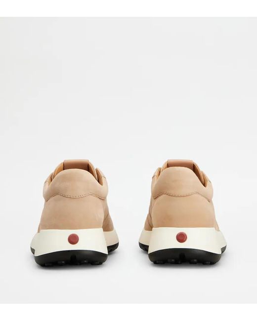 Tod's Natural Lace-Up Sneakers
