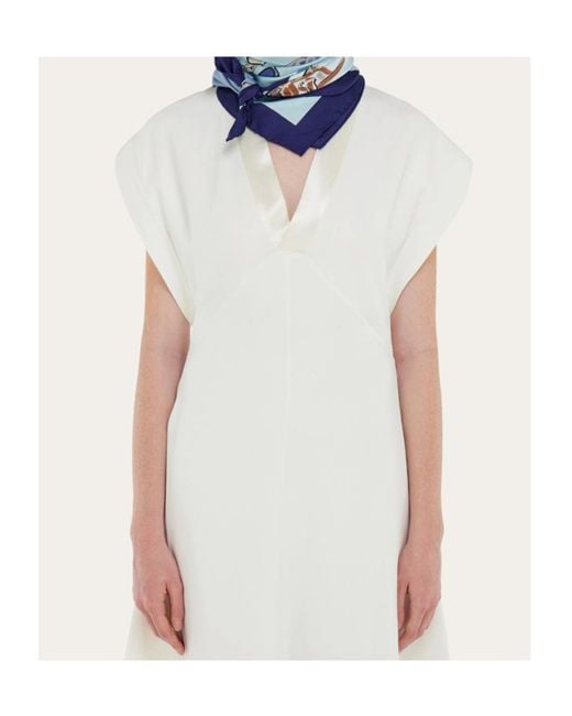 Ferragamo Blue Ferragamo Graphic Print Scarf