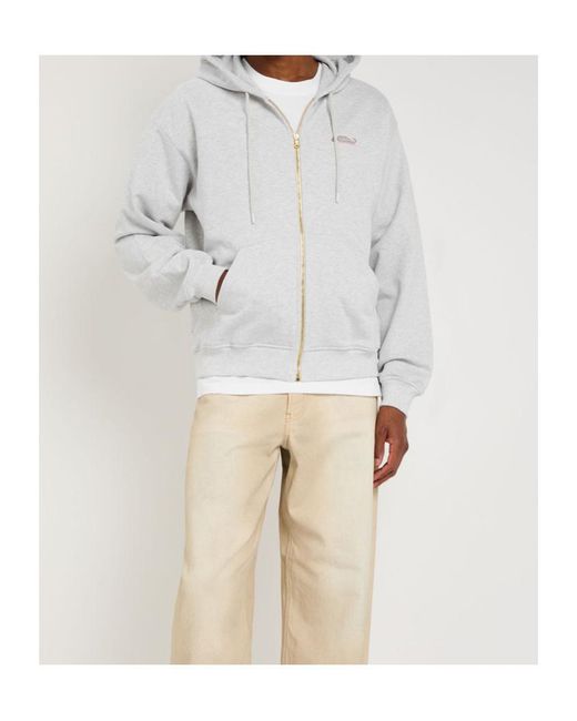 Casablanca White Hooded Cotton Sweatshirt for men