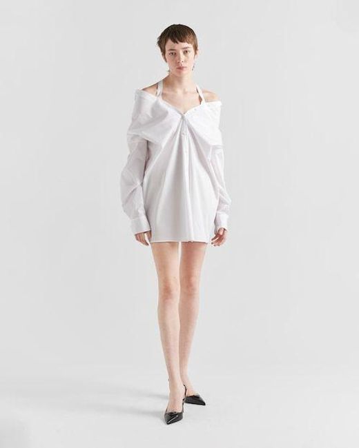 Prada White Long-Sleeved Buttoned Shirt
