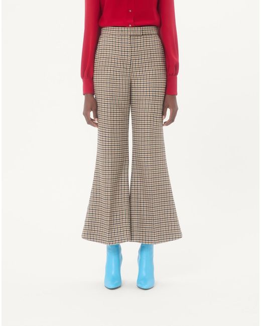 Valentino Natural Houndstooth Casual Pants