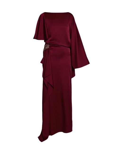 Erdem Red Draped Evening Dress