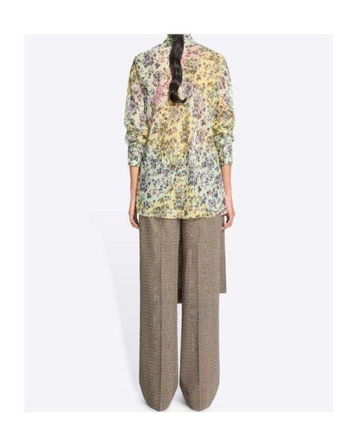Dries Van Noten White Fitted Jacquard Shirt