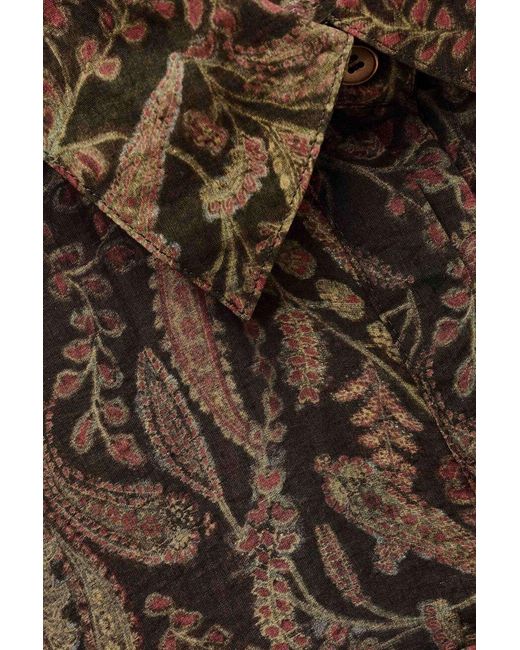 Ba&sh Brown Printed Shirt