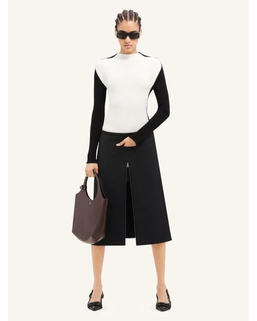 Courreges Black Courrèges Zip Detailed Skirt