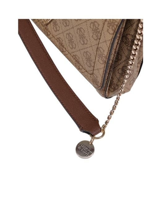 Guess White Monogram Chain Satchel
