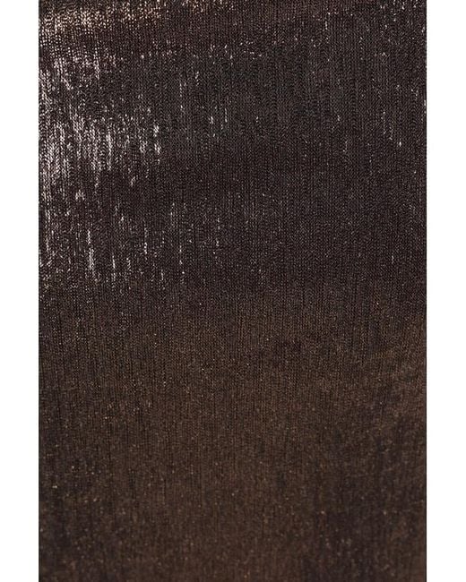 Vivienne Westwood Brown Draped Metallic-Effect Top