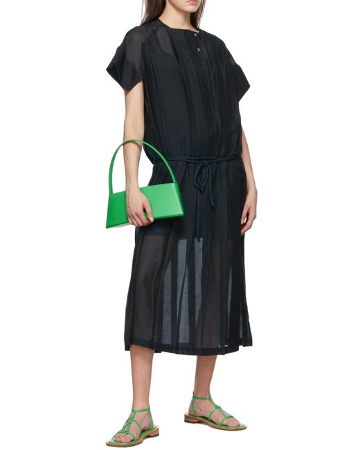 Low Classic Green Open-Toe Heeled Sandals