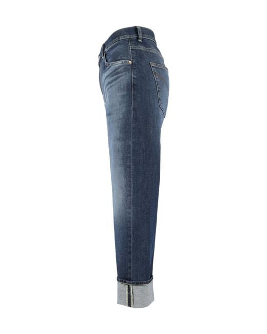 Dondup Blue Paco Faded-Effect Jeans for men