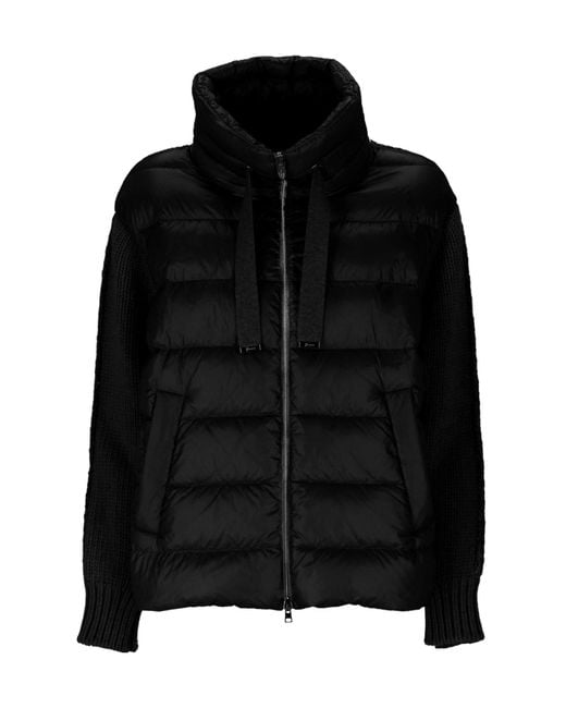 Herno Black Ultralight Knitted Resort Jacket