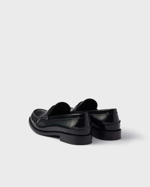 Prada Black Ruched Slip-On Loafers