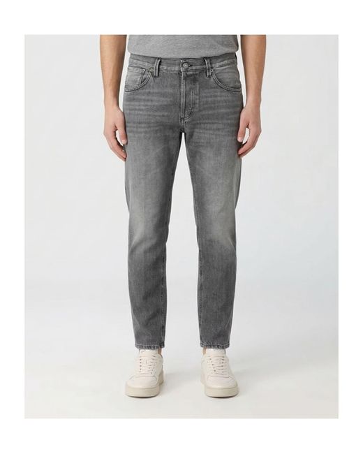 Dondup Gray Brighton Carrot Fit Jeans for men