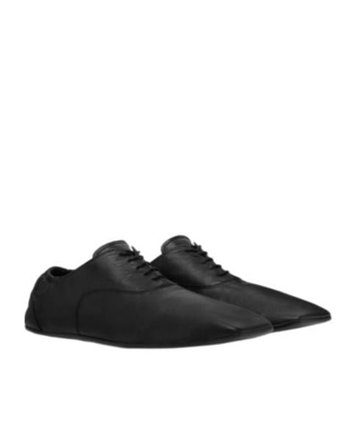 MM6 by Maison Margiela Black Square-Toe Lace-Up Shoes for men