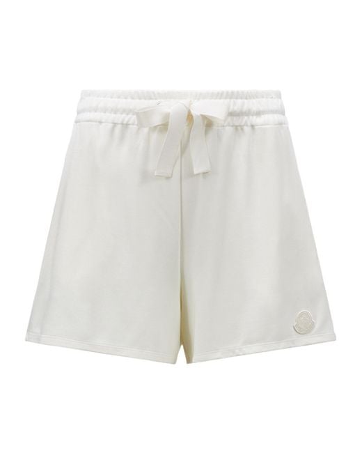 Moncler White Viscose Shorts
