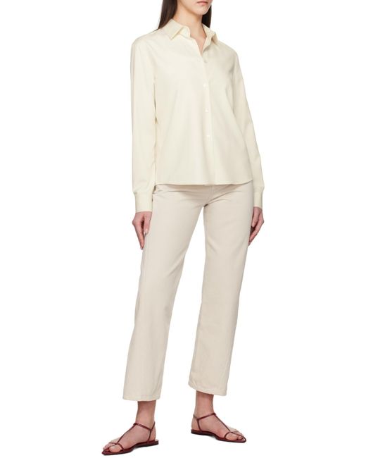Totême White Totême Straight-Leg Slim-Fit Jeans