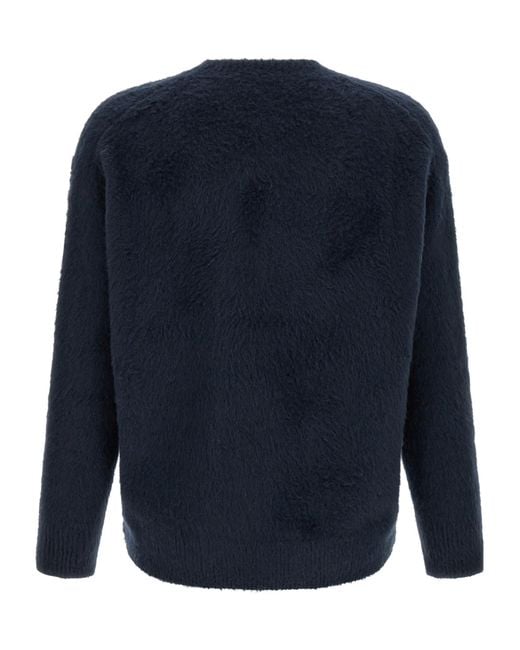 Roberto Collina Blue Long-Sleeve Knit Top for men