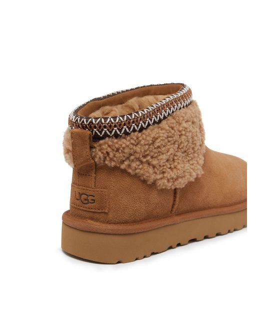 Ugg Brown Maxi Curly Short Boots