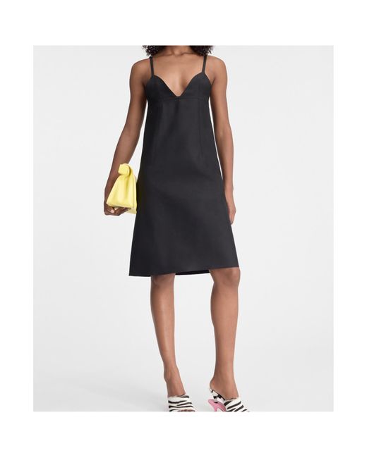 Jacquemus Black Sleeveless Wool Dress