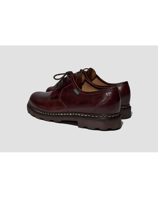 Paraboot Brown Round-Toe Business Dress Shoes for men