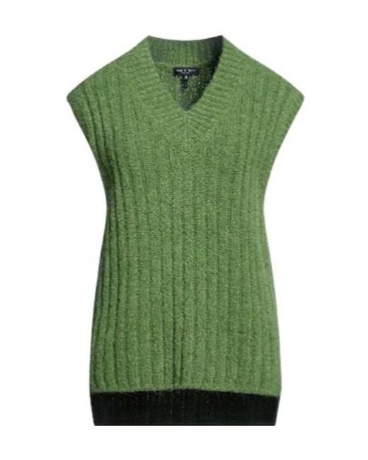 Rag & Bone Green Sleeveless Knit Top