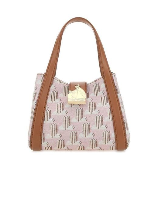 Lanvin Pink Small Printed Handbag