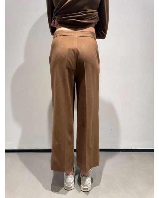 Max Mara Brown Pleated Casual Pants