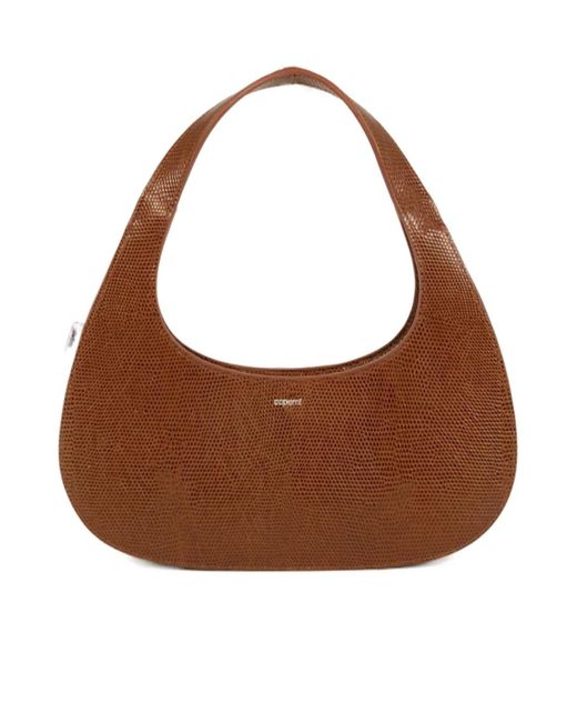 Coperni Brown Slim Swipe Zipper Shoulder Bag