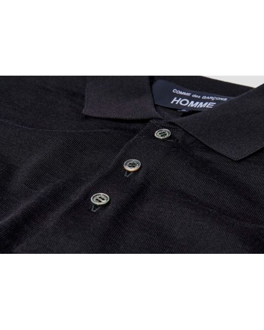 Comme des Garçons Blue Long-Sleeved Knitted Sweater for men