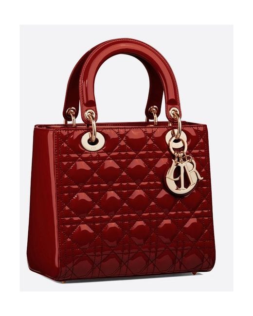 Dior Red Medium Lady Bag