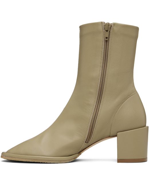 By Far Brown Josiah Sheepskin Nappa Leather Ankle Boots