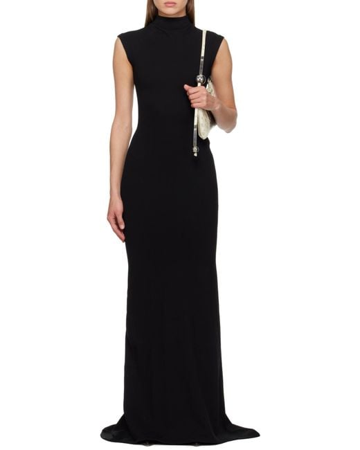 Jacquemus Black Figure-Hugging Maxi Dress