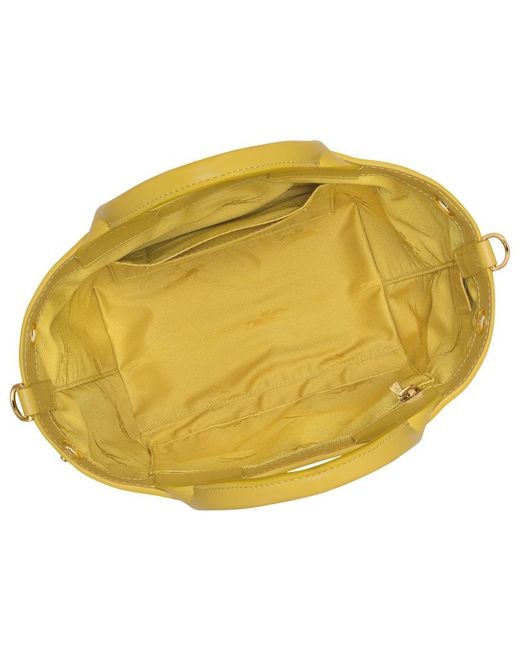 Longchamp Yellow Small Roseau Tote Bag