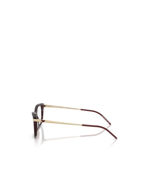 Emporio Armani White Cat-Eye Frame Glasses