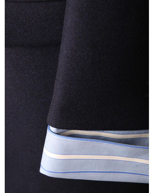 Prada Blue Jewel Collar Coat