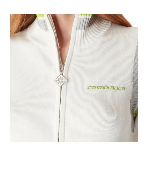 Casablanca White Zip Up Tennis Jacket
