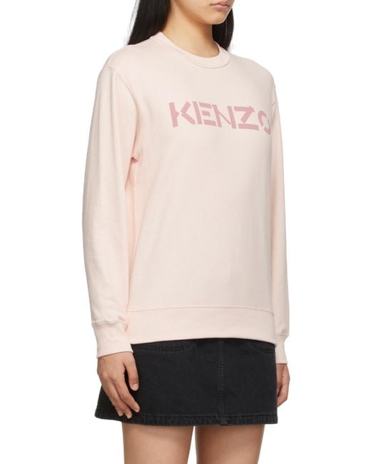 KENZO Pink Logo Design Sweater