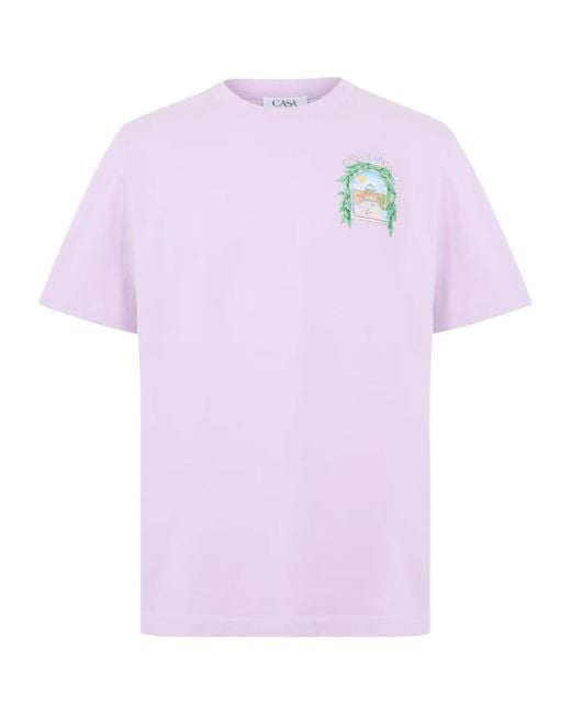 Casablanca Purple Patterned T-Shirt for men