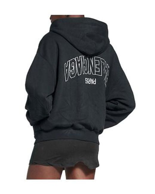 Balenciaga Blue Flipped Uni Zip-Up Hoodie for men
