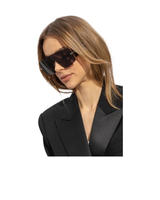McQueen Pink Eyewear Shield Frame Sunglasses for men