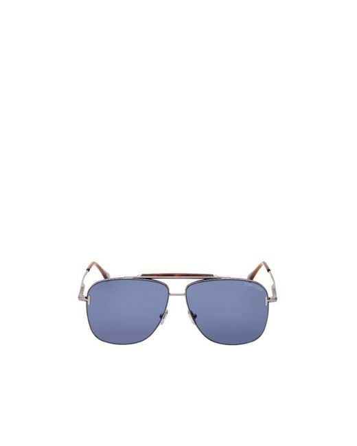 Tom Ford Blue Eyewear Jaden Aviator Frame Sunglasses for men